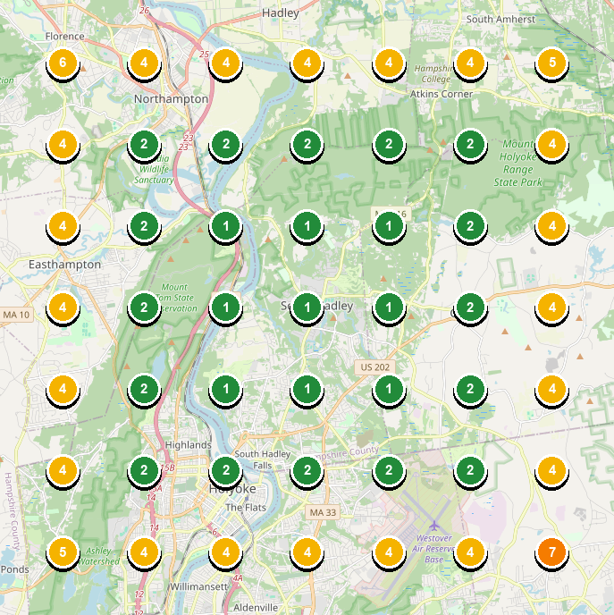 Rank map after: business ranks top 3 across its market